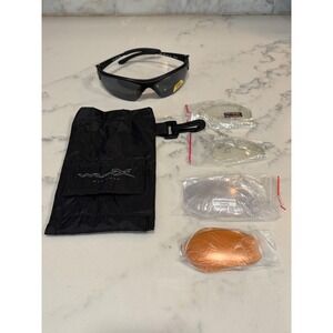 Wiley X WX Z87 B-2 Sunglasses Black Interchangeable 4 Lens Set Tactical Eyewear